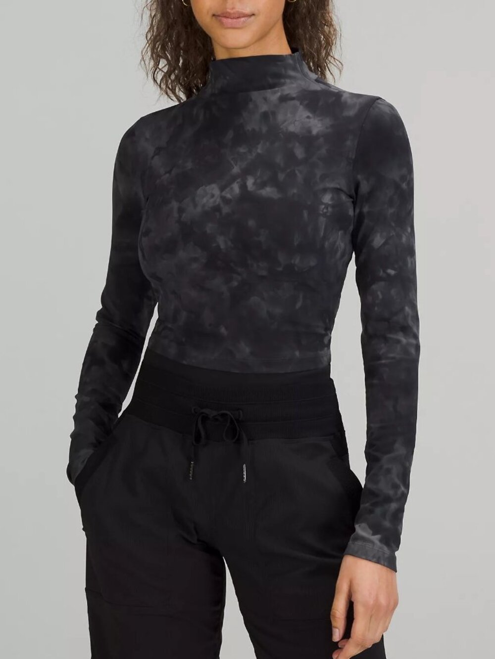 All Aligned Mock Neck LS
